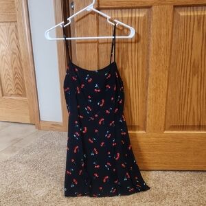 SHEIN Navy Dress with Cherry Accents